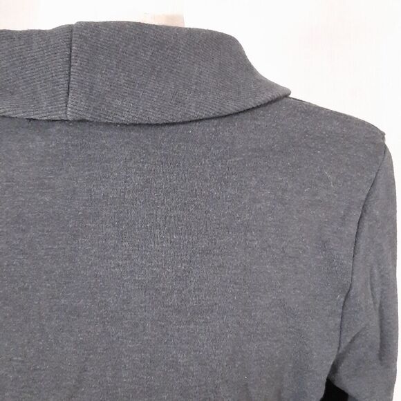 Banana Republic Women's Sweatshirt Size Small Jersey Buttoned Ribbed Shawl Neck - Picture 8 of 14